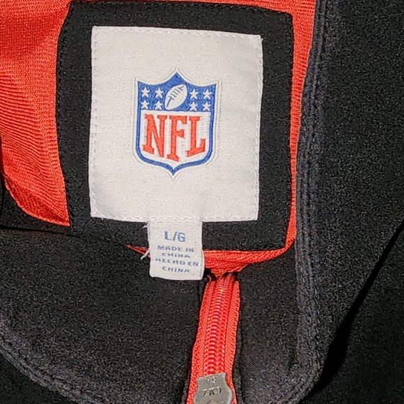 VINTAGE Mens NFL Chiefs Jacket Black // Size Large - Picture 4 of 14